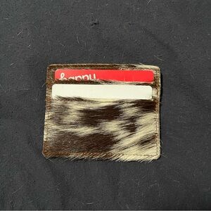Cow Hide Card Holder